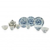 GROUP OF TEN BLUE AND WHITE WA