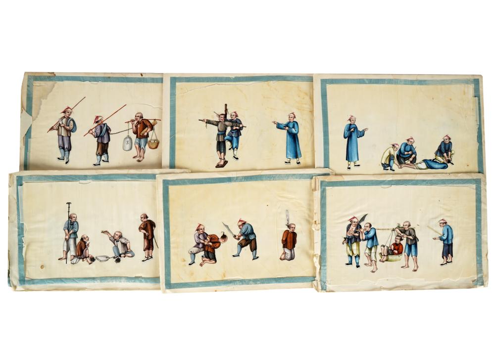 GROUP OF TEN CHINESE PITH