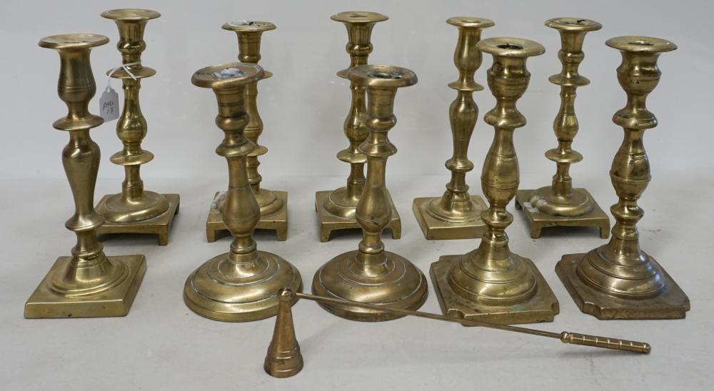 GROUP OF TEN CONTINENTAL BRASS