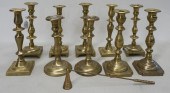 GROUP OF TEN CONTINENTAL BRASS