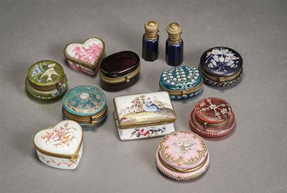 GROUP OF TEN CONTINENTAL ENAMELED
