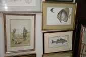 GROUP OF TEN FRAMED PRINTS AND
