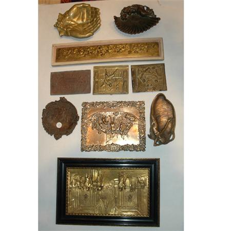Group of Ten Gilt Bronze and