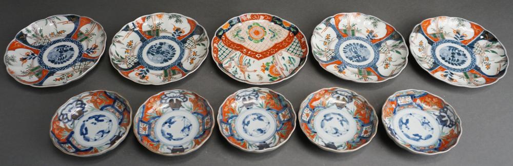 GROUP OF TEN JAPANESE KUTANI PLATES