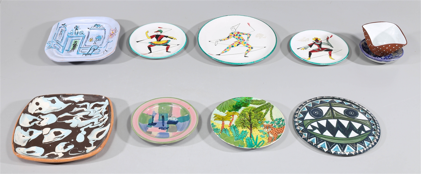 Group of ten mid century studio