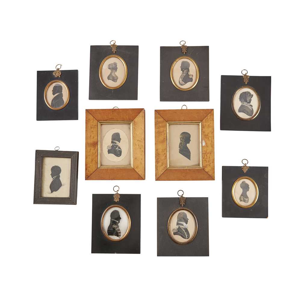 GROUP OF TEN PORTRAIT SILHOUETTES