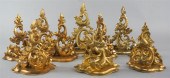 GROUP OF TEN ROCOCO STYLE GILT