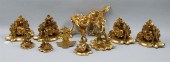GROUP OF TEN ROCOCO STYLE GILT