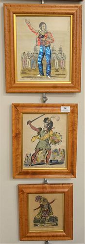 GROUP OF TEN THEATER HAND COLORED