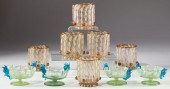 Group of Ten Venetian Glass Ta