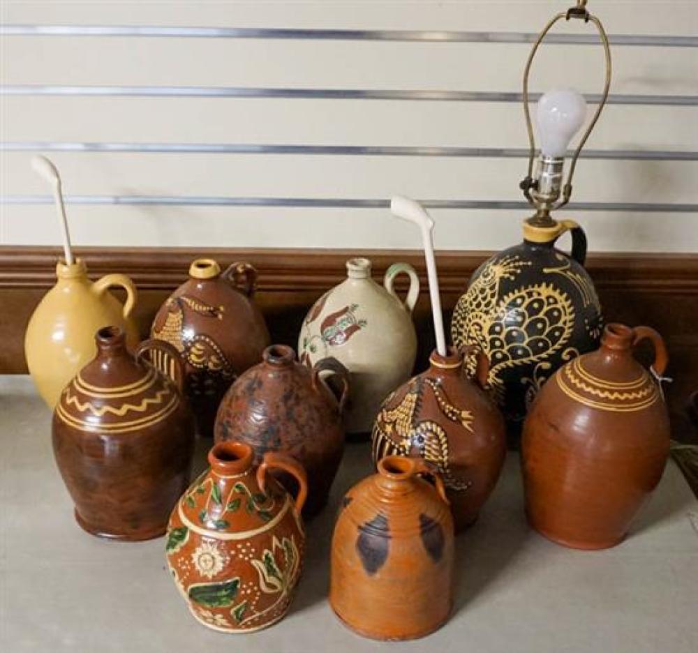 GROUP OF TEN WISCONSIN POTTERY,