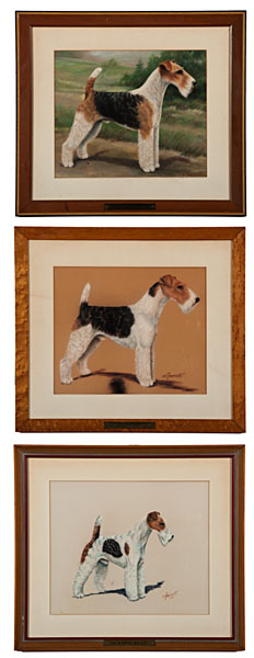 Group of Terrier Pastels by