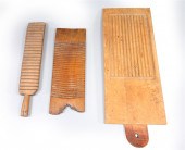 Group of thee carved primitive