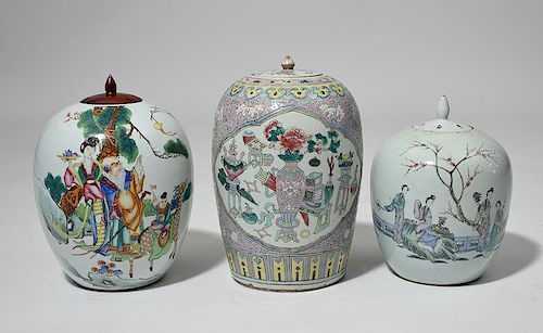 GROUP OF THREE 19TH C. CHINESE