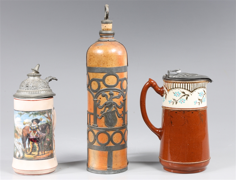Group of three 19th century