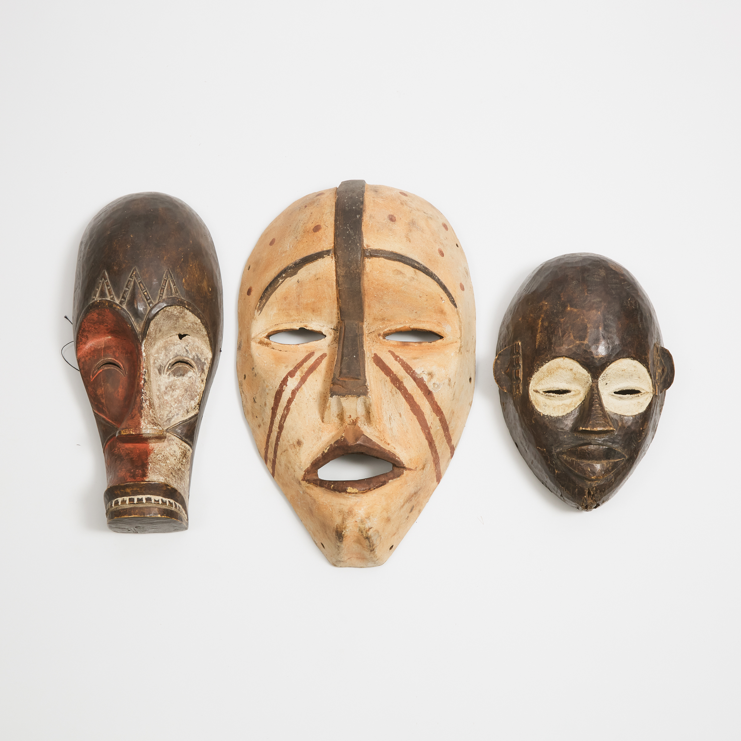 Group of Three African Masks