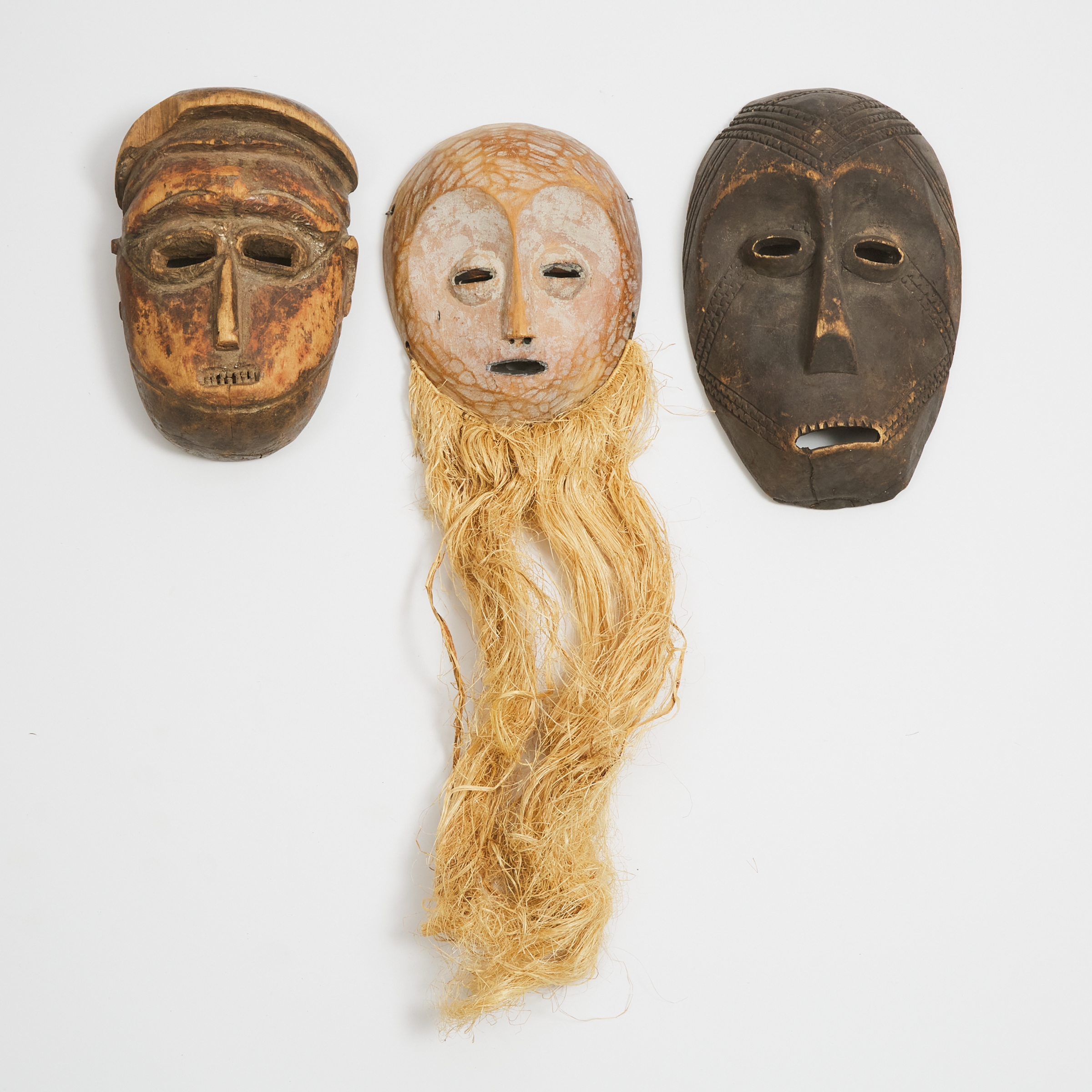 Group of Three African Masks