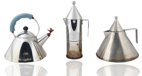 GROUP OF THREE ALESSI STOVE TOP