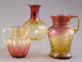 Group of Three "Amberina" Item