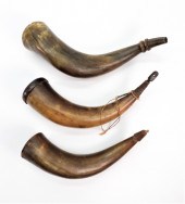 GROUP OF THREE AMERICAN POWDER