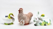 GROUP OF THREE ANIMAL TUREENS,