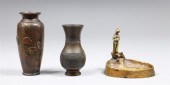 Group of three antique bronze