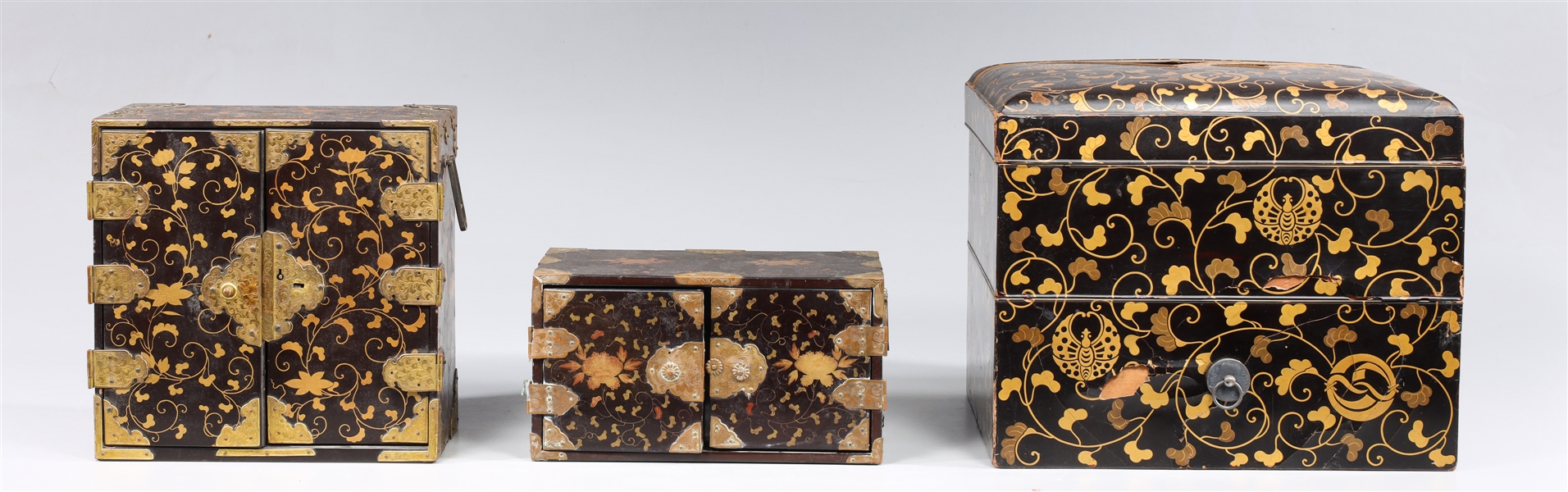 Group of three antique, Edo and