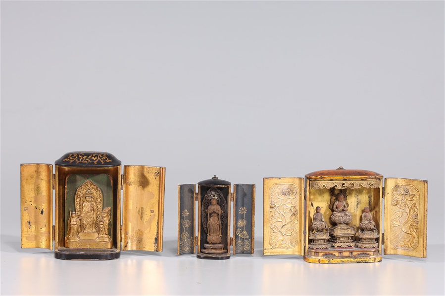 Group of three antique Japanese Edo
