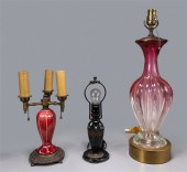 Group of three antique table l