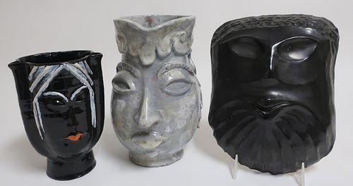 GROUP OF THREE ART POTTERY
