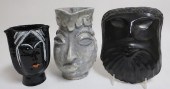 GROUP OF THREE ART POTTERY CER