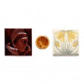 GROUP OF THREE ART POTTERY AND
