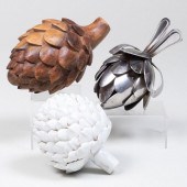 GROUP OF THREE ARTICHOKES TABL