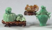 Group of Three Asian Carved Ja