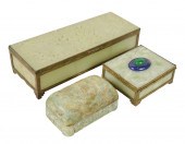 GROUP OF THREE ASIAN CARVED JA