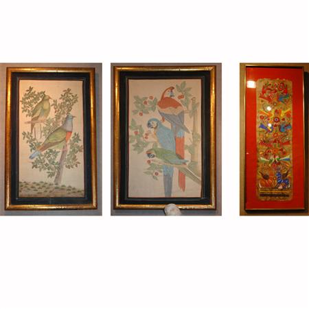 Group of Three Asian Paintings of