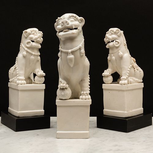 GROUP OF THREE BLANC DE CHINE