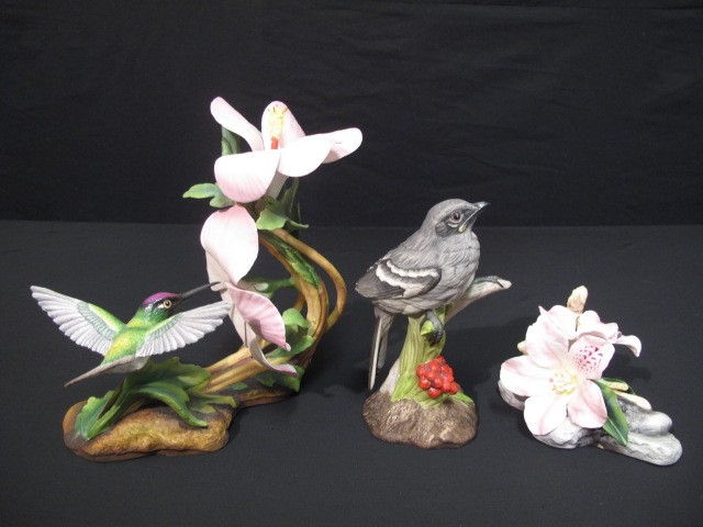 Group of three Boehm porcelain