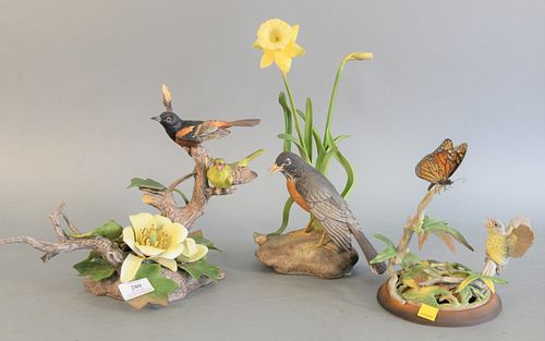 GROUP OF THREE BOEHM PORCELAIN