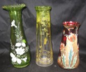 Group of Three Bohemian Glass