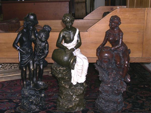 Group of Three Bronze-Patinated