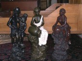 Group of Three Bronze-Patinate