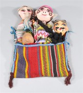Group of three Bukhara hand pu