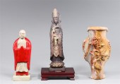 Group of three carved Chinese