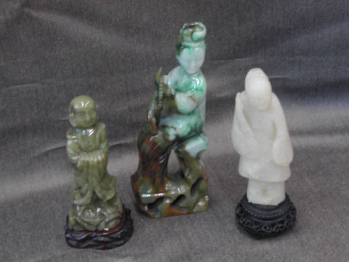 Group of Three Carved Figures, 