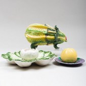 GROUP OF THREE CERAMIC VEGETAB