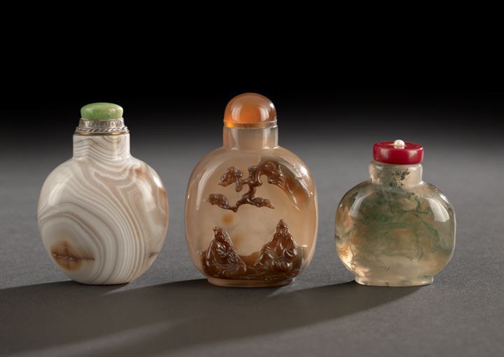 Group of Three Chinese Agate