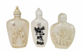 GROUP OF THREE CHINESE CARVED