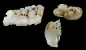 GROUP OF THREE CHINESE CARVED