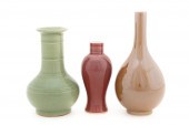 GROUP OF THREE CHINESE GLAZED